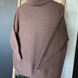 Cozy Brown Mock Neck Sweater – Size S